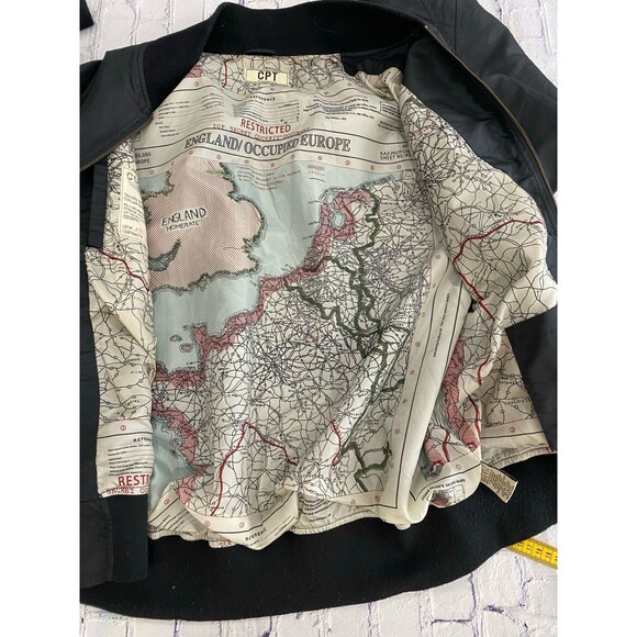 CPT Jacket Men’s Size 2XL Color Black Nylon Flight Jacket by Cockpit USA Map - Picture 12 of 12